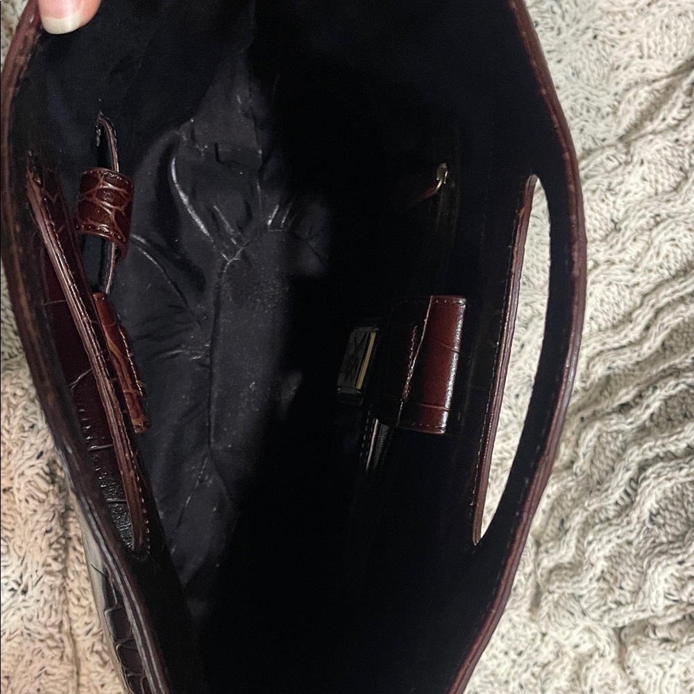 Maxx New York Deep Brown Crocodile Tote - Picture 2 of 4